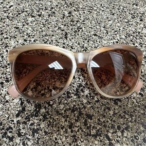 Women’s Dusty Pink Cat Eye Sunglasses with Brown Lenses